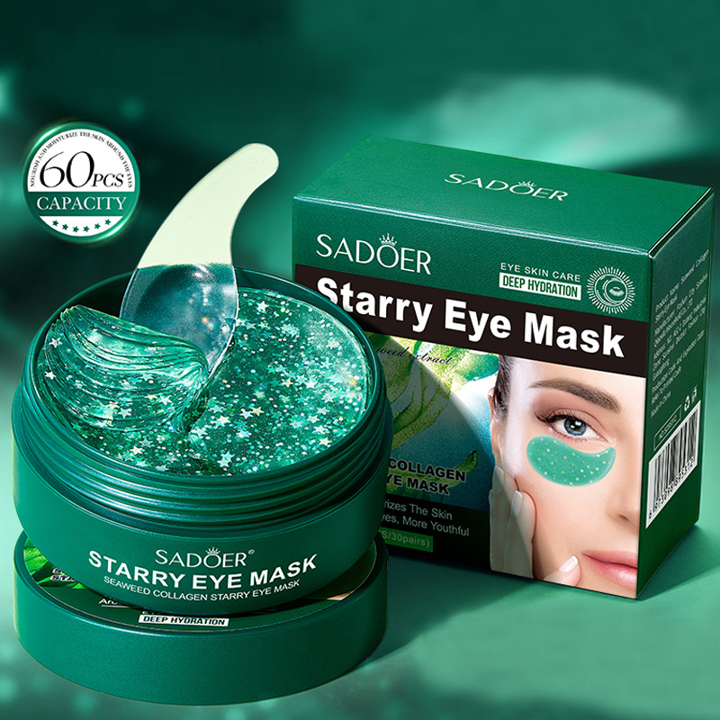 Collagen Under Eye Patches - 60 stuks/doos Zeewier Collageen Oogmasker, met