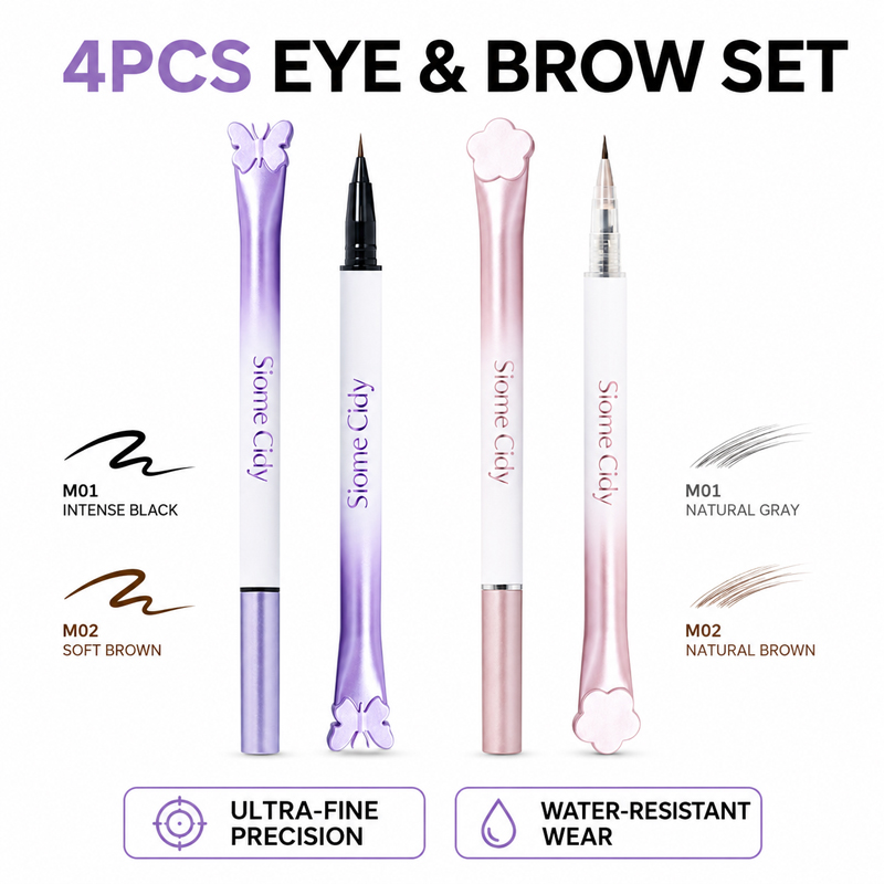 Waterproof Liquid Eyeliner Pen - Siome Cidy 4-delige vloeibare eyeliner &