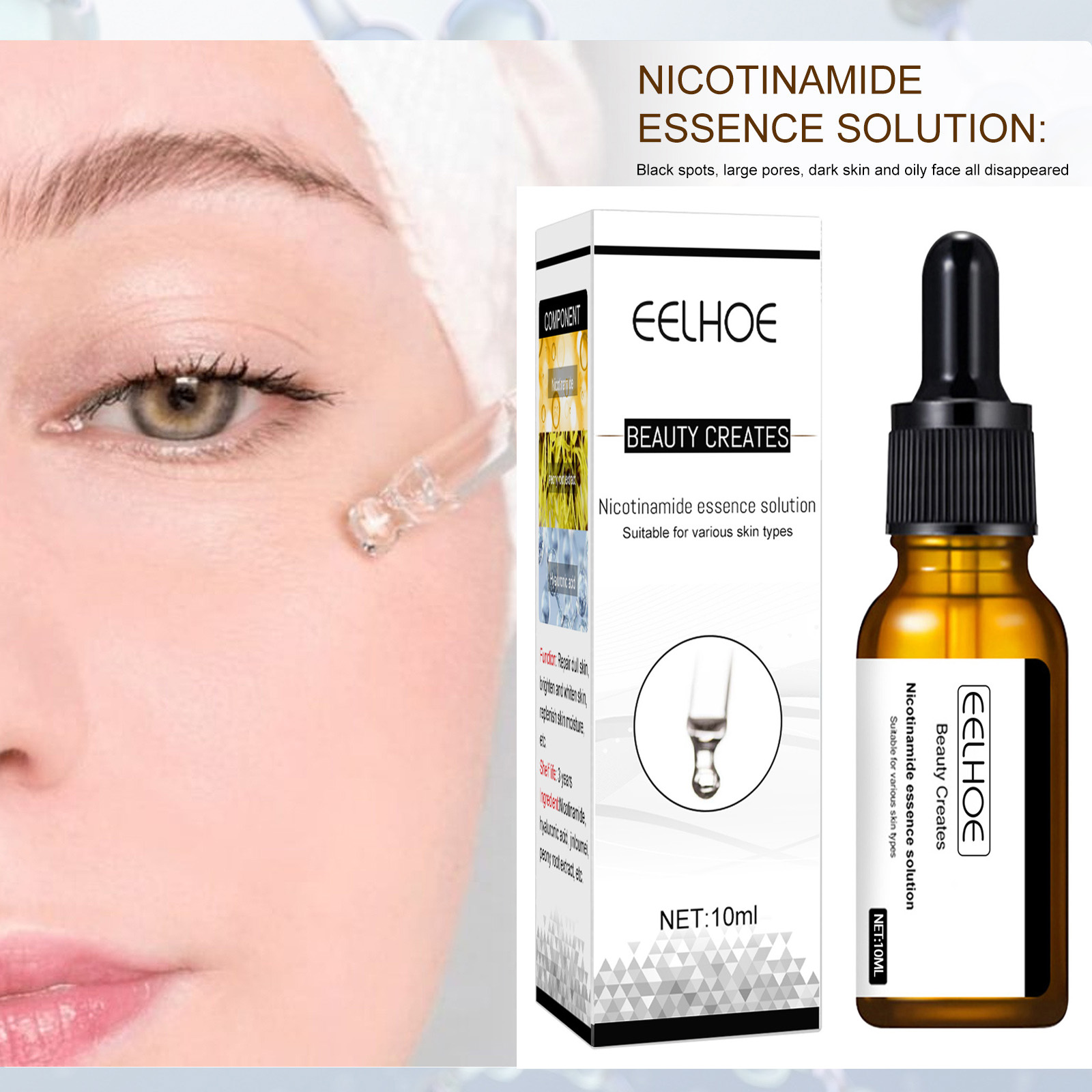 Niacinamide Pore Shrinking Essence - Whitening Gezicht Serum Krimpen Porie Verwijderen