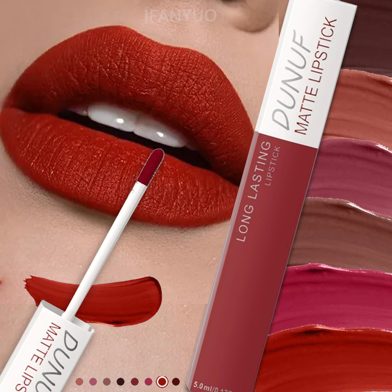 Matte Velvet Lip Tint Long Lasting - Matte Lipstick Non Stick Cup Rood