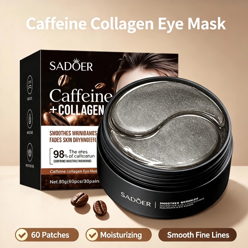 Collagen Under Eye Patches - Cafeïne Collageen Oogmasker Anti-donkere kringen Hydraterende