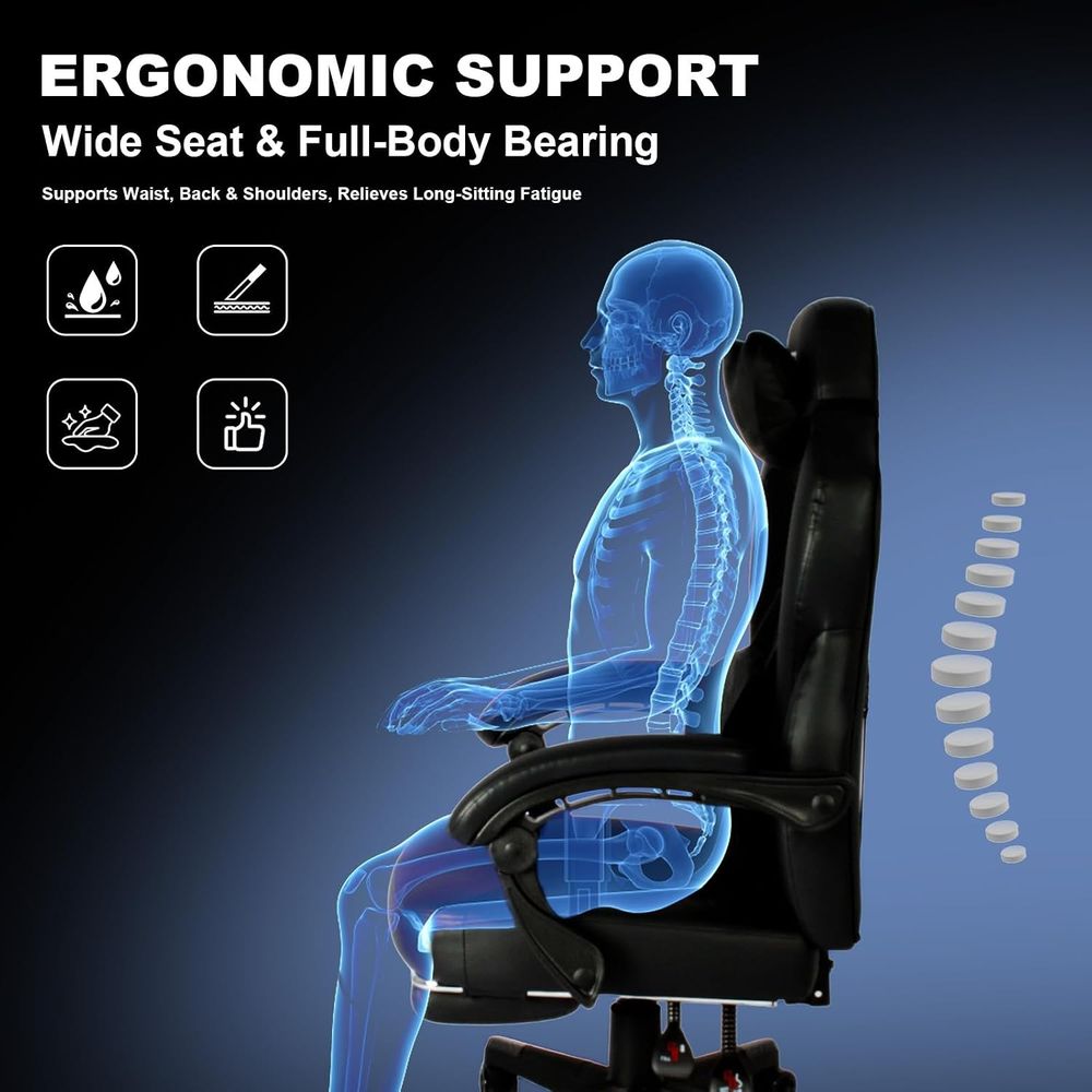 Gaming Chair PRO, ergonomische - Massage recensie en prijs