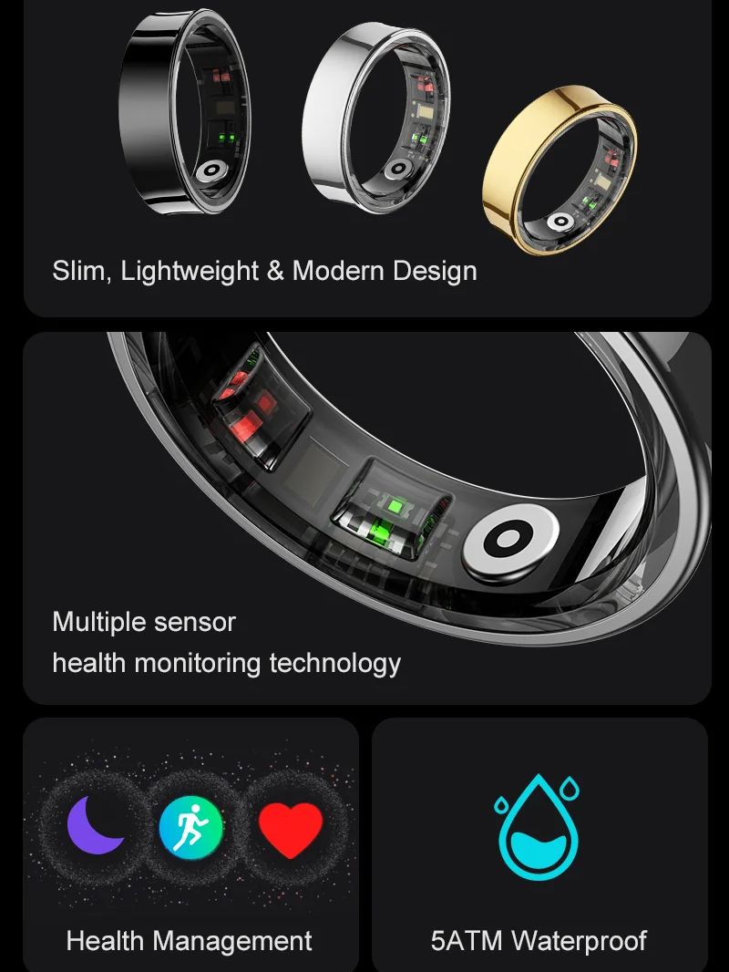 Nieuwe Smart Ring R09 Gezondhe - Health Monitors recensie en prijs